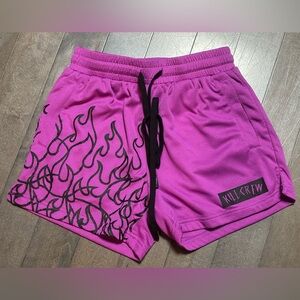 Kill Crew MUAY THAI SHORTS Mid-Thigh Flame Purple Unisex Size Small